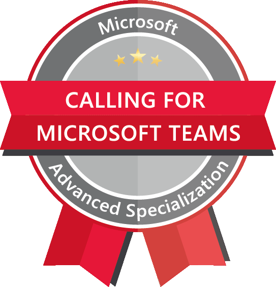 Microsoft Advanced Specializations Threat Protection, Identity and Access Management, Low Code Application Development, Adoption and Change Management und Calling for Microsoft Teams
