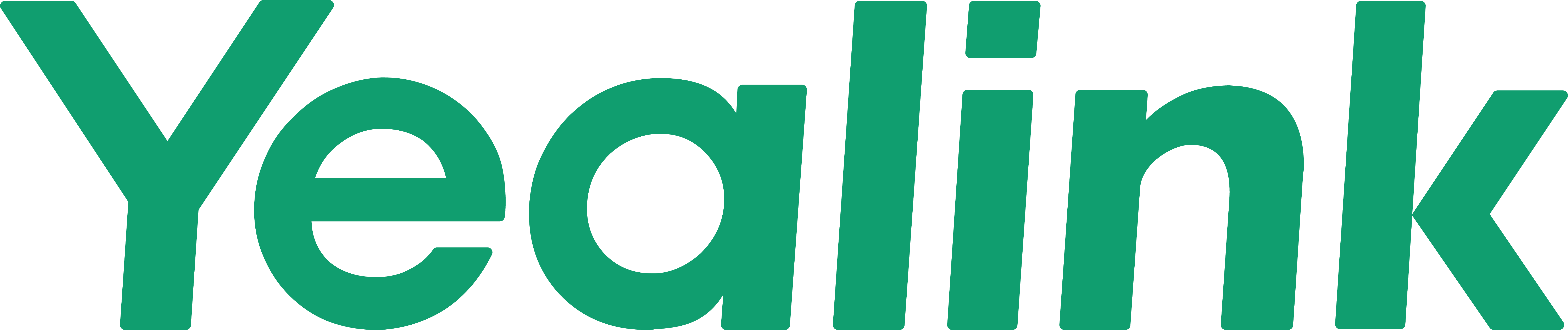 Logo der Firma Yealink mit grünem Schriftzug 
