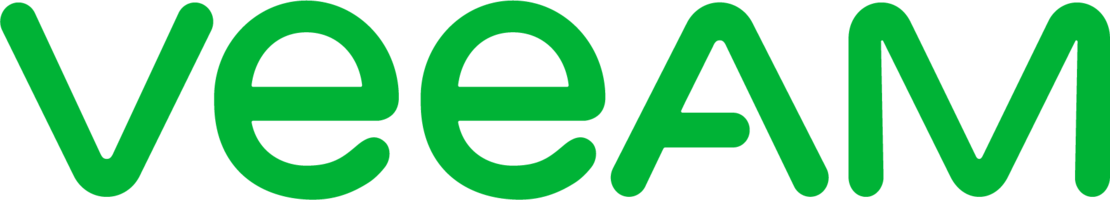 Logo der Firma Veeam mit grünem Schriftzug 