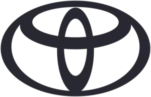 Logo der Firma Toyota in schwarz
